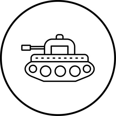 Tank simgesinin vektör illüstrasyonu