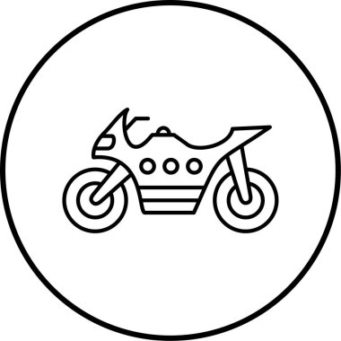 Bir motosiklet simgesinin vektör çizimi
