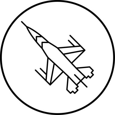 uçak ikonu vektör illüstrasyonu