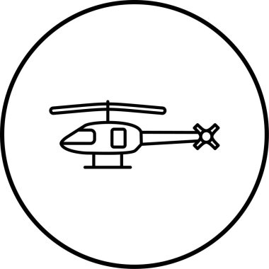 Helikopter simgesi vektör illüstrasyonu