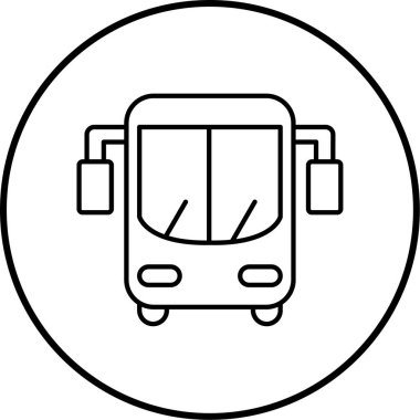 bus simgesi vektör illüstrasyonu