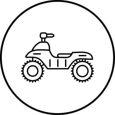 Bir motosiklet simgesinin vektör çizimi
