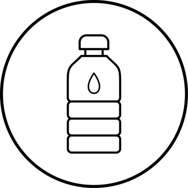 su şişesi simge vektör çizim