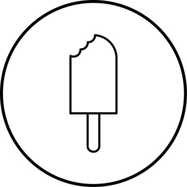 dondurma ikonu vektör illüstrasyonu