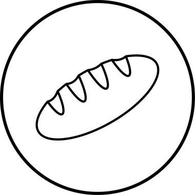 ekmek ikonu vektör illüstrasyonu