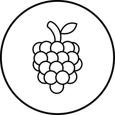 Üzüm simgesinin vektör illüstrasyonu