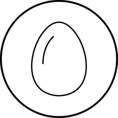 Yumurta. Web simgesi basit illüstrasyon