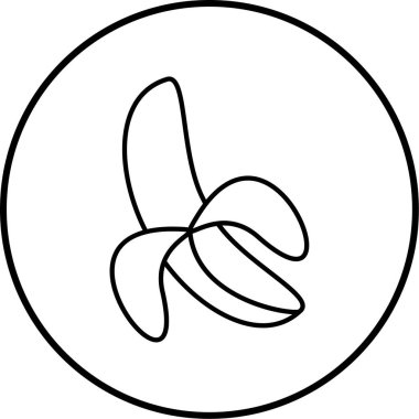 Muz simgesinin vektör illüstrasyonu