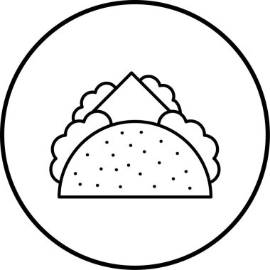 Sandviç simgesi vektör illüstrasyonu