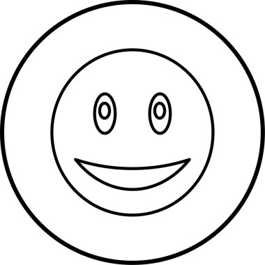 gülen yüz simgesi, vektör illüstrasyonu