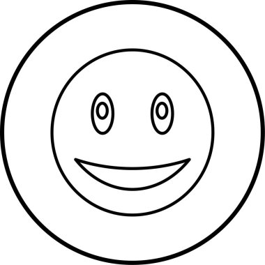 gülen yüz simgesi, vektör illüstrasyonu