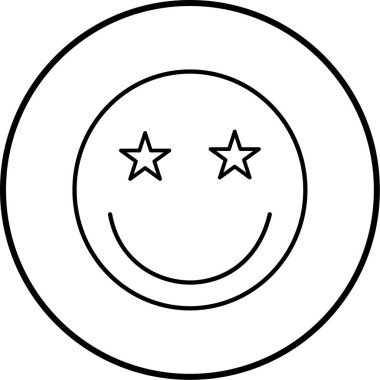 Mutlu bir yüzün vektör çizimi