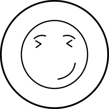 Bir yüz simgesinin vektör illüstrasyonu