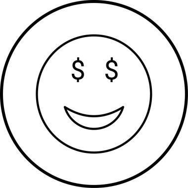 Gülen surat simge vektör illüstrasyonuName