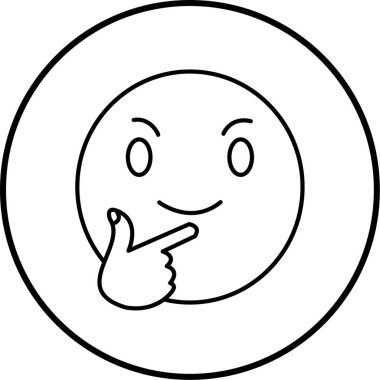 Gülümseyen bir yüzün vektör çizimi