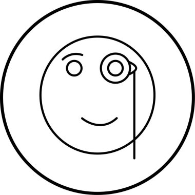 Mutlu bir yüzün vektör çizimi