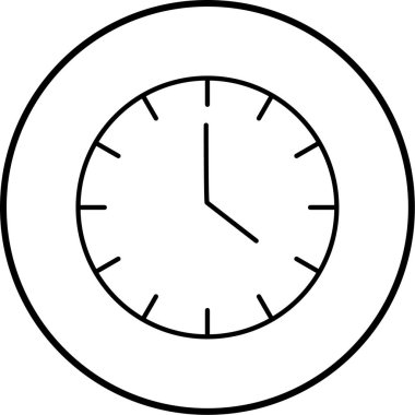 Saat. Web simgesi basit illüstrasyon