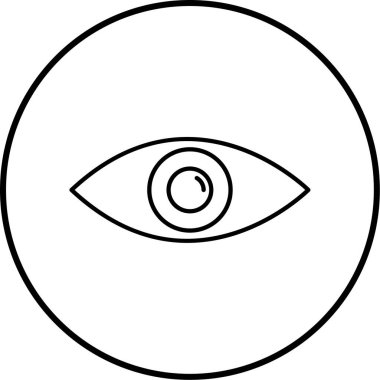 Göz. Web simgesi basit illüstrasyon