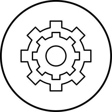 dişli simgesi vektör illüstrasyonu