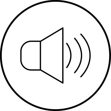 ses simgesi vektör illüstrasyonu