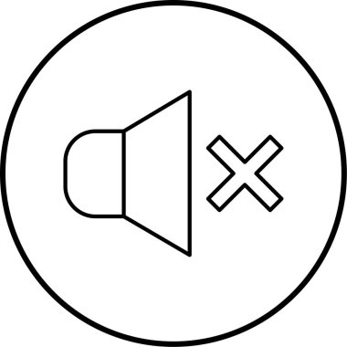 Ses simgesi olmayan vektör illüstrasyonu