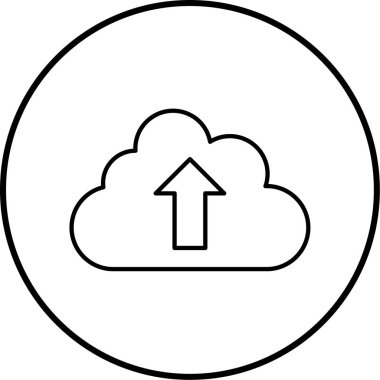 Bulut. Web simgesi basit illüstrasyon