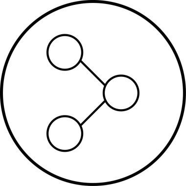 Paylaş. Web simgesi basit illüstrasyon