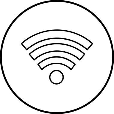 Kablosuz. Web simgesi basit illüstrasyon