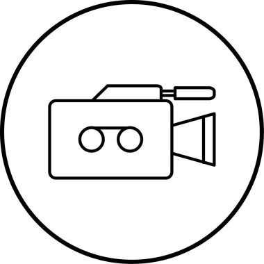 Kamera simgesinin vektör illüstrasyonu