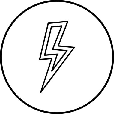 Şimşek simgesi vektör illüstrasyonu