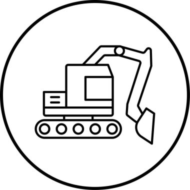 Bir inşaat simgesinin vektör illüstrasyonu