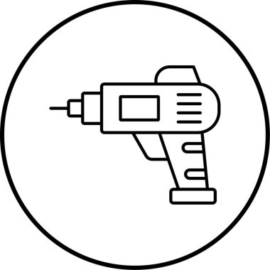 Bir matkap simgesinin vektör illüstrasyonu