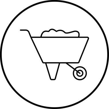 El arabası. Web simgesi basit illüstrasyon