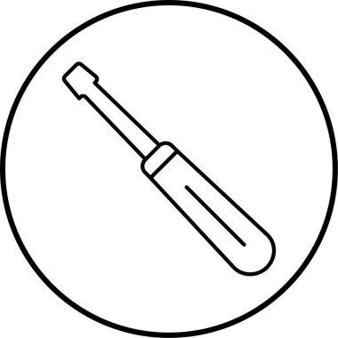 Tornavida simgesinin vektör çizimi