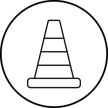 yol koni simge vektör çizim