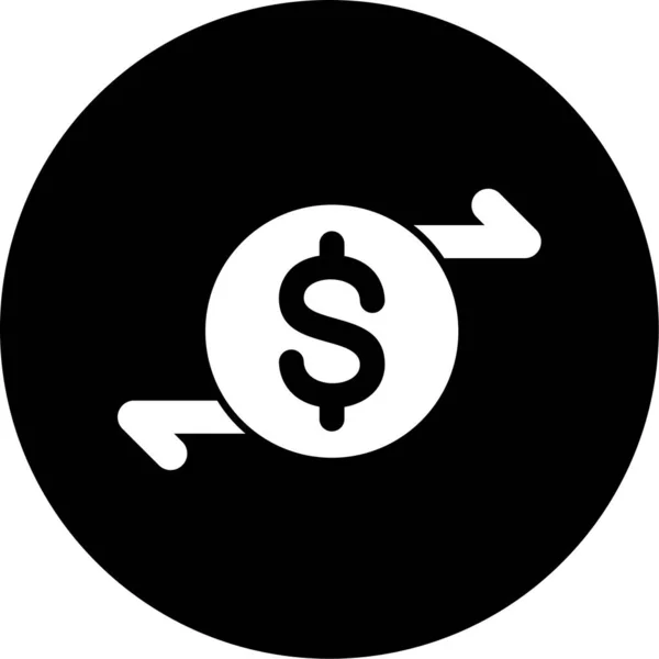 Dólar Icono Web Ilustración Simple — Archivo Imágenes Vectoriales