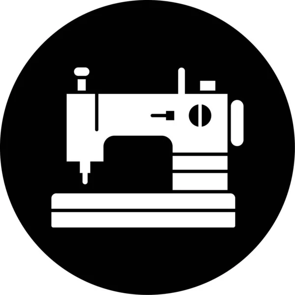 Vectorillustratie Van Een Pictogram Van Een Naaimachine — Stockvector