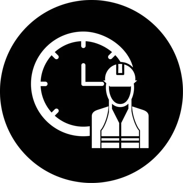 Vector Illustration Clock Icon — Stock Vector