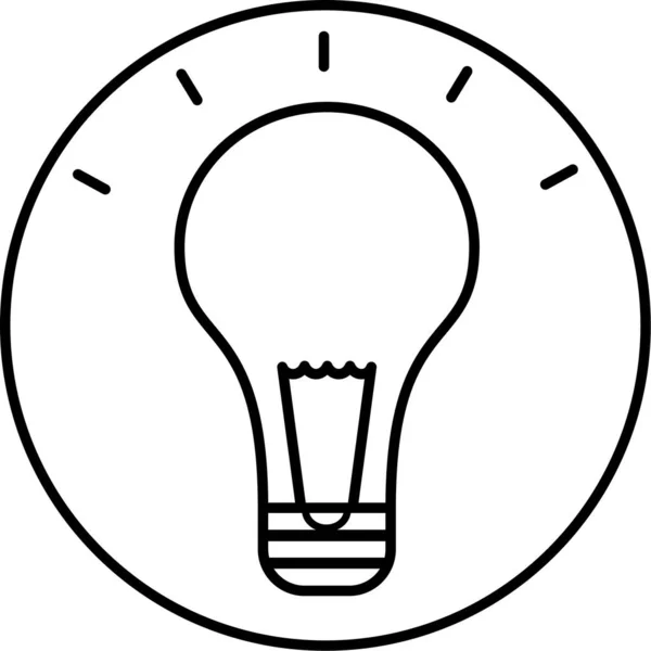 Leuchtmittel Web Symbol Einfache Illustration — Stockvektor