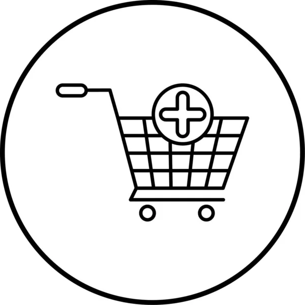 Carrito Compras Diseño Simple — Archivo Imágenes Vectoriales