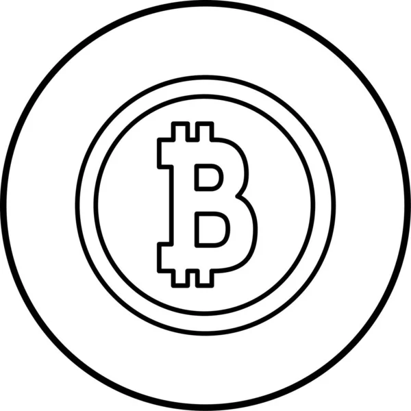Icône Bitcoin Dans Style Mode Fond Isolé — Image vectorielle