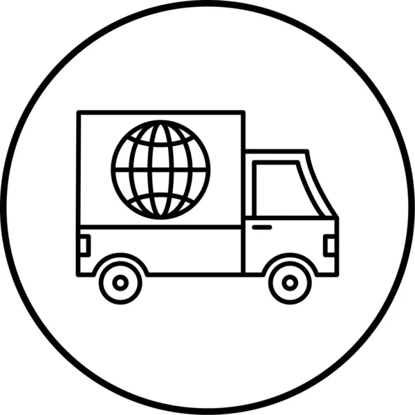 Camião Entregas Ilustração Simples — Vetor de Stock