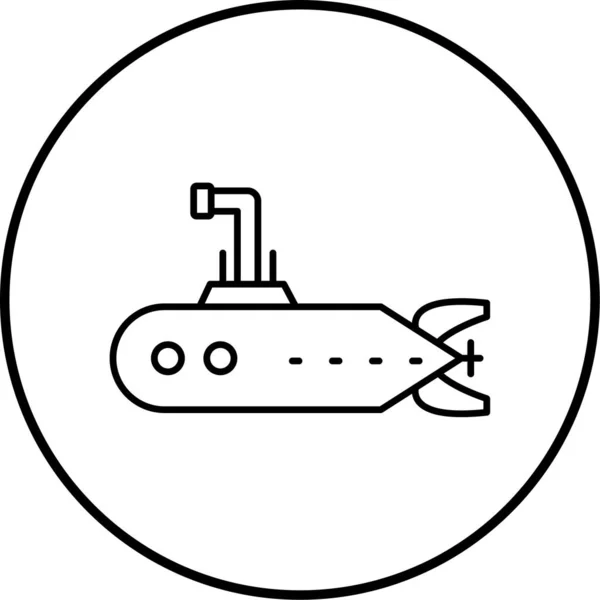 潜水艇Web图标简单说明 — 图库矢量图片