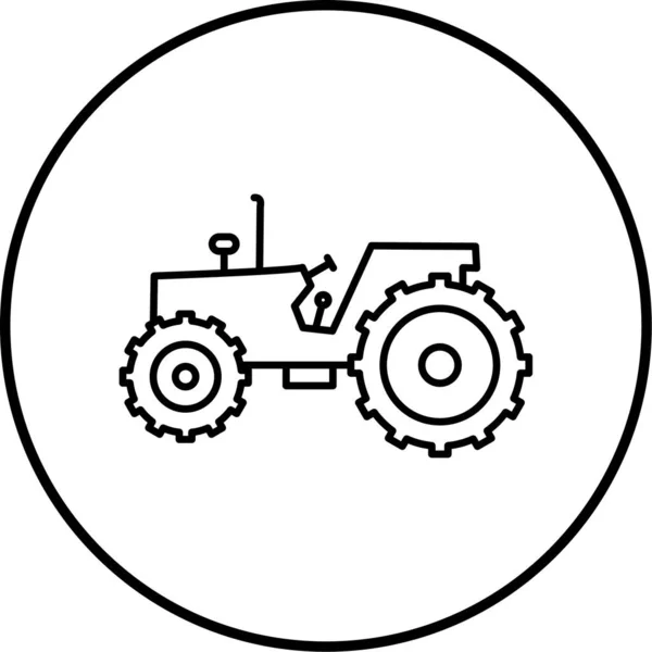 Illustration Vectorielle Une Icône Tracteur — Image vectorielle