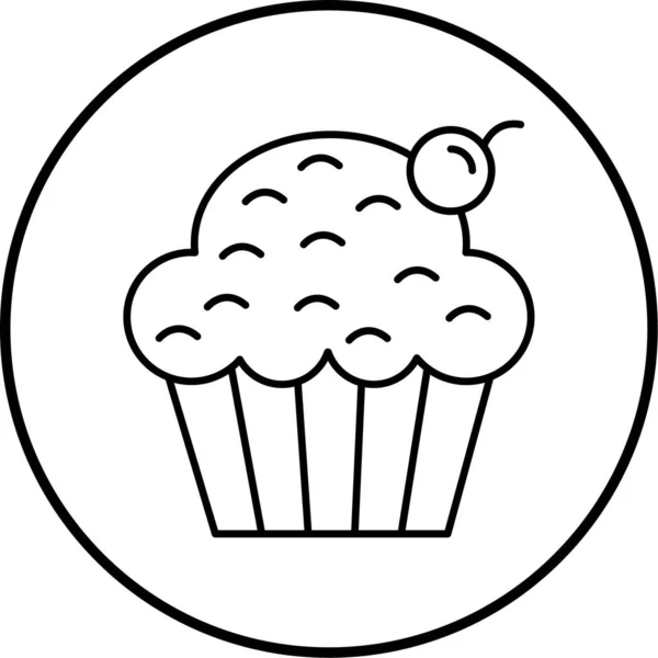 Pastelito Icono Web Ilustración Simple — Archivo Imágenes Vectoriales