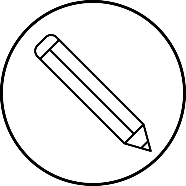 Lápis Ícone Web Ilustração Simples —  Vetores de Stock