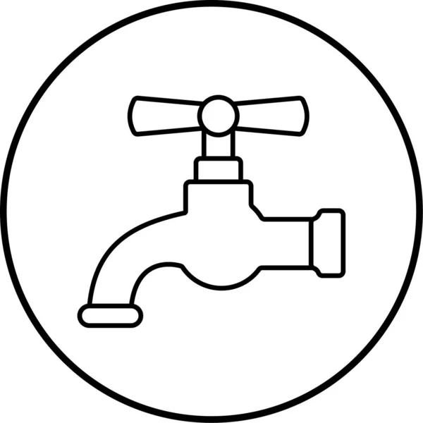 Icono Del Grifo Agua Ilustración Vectorial — Vector de stock