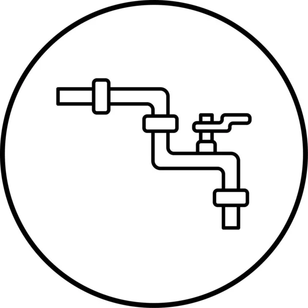 Vektor Illustration Eines Wasserhahn Symbols — Stockvektor