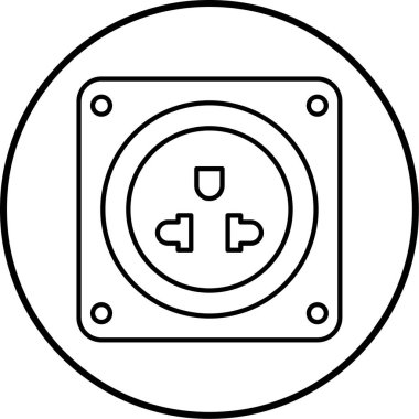 Soket simge vektör çizim