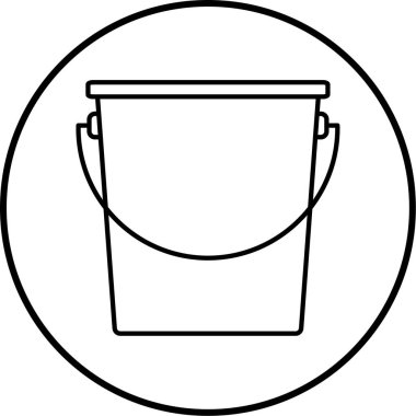 Kova. Web simgesi basit illüstrasyon